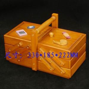 caja de costura de madera